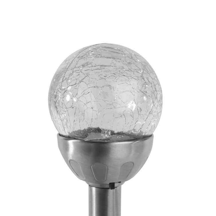 Dakota Fields Crackle Globe Solar Lights Set Of 4 Dakota Fields